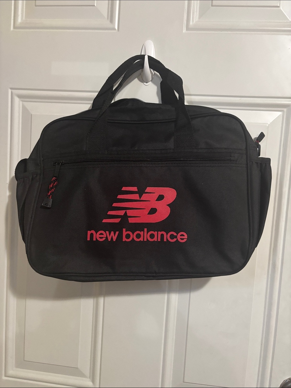 New Balance Black and Red Duffel Tote